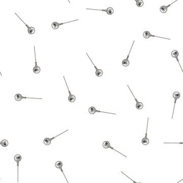 Pattern probe compost thermometer cartoon vector Illustrazione stock
