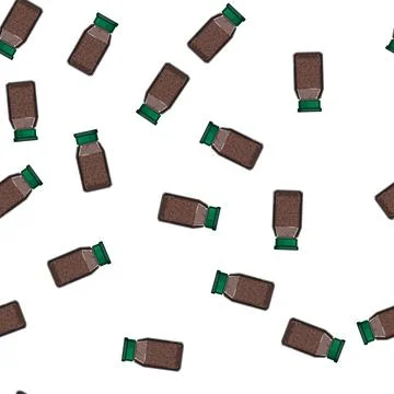 Pattern process coffee soluble cartoon vector Stock Illustration
