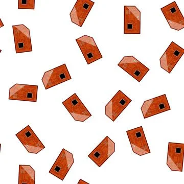 Pattern processor microcontroller cartoon vector Illustrazione stock