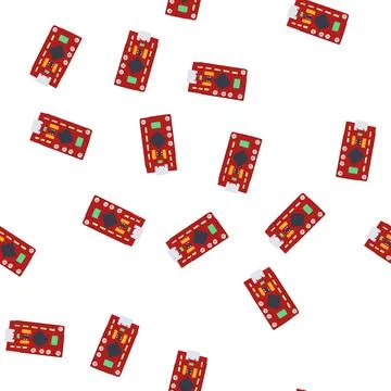 Pattern processor microcontroller cartoon vector イラスト素材