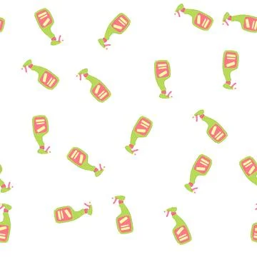 Pattern product bathroom cleaner cartoon vector Stock Illustration