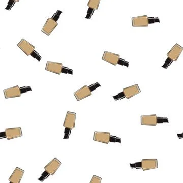 Pattern product foundation cream cartoon vector Stock Illustration