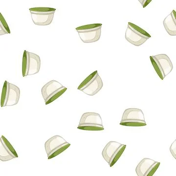 Pattern product yogurt package cartoon vector Stock Illustration