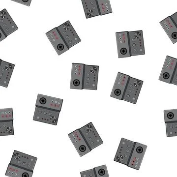 Pattern professional audio mixer cartoon vector Stockillustratie