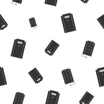 Pattern of professional uninterruptible power supply with a large number of Stock Illustration