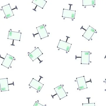 Pattern projector electronic whiteboard cartoon vector Stock Illustration