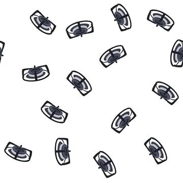 Pattern propane stove burner cartoon vector 库存插图