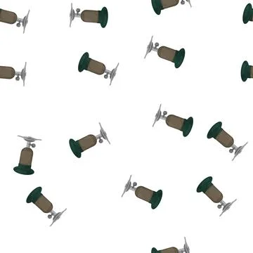 Pattern propane stove camp cartoon vector 스톡 일러스트