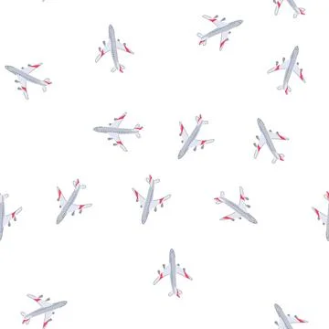 Pattern propeller plane toy cartoon vector Stock Illustration