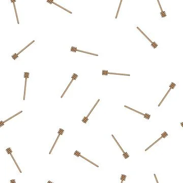 Pattern propolis honey dipper stick cartoon vector 스톡 일러스트