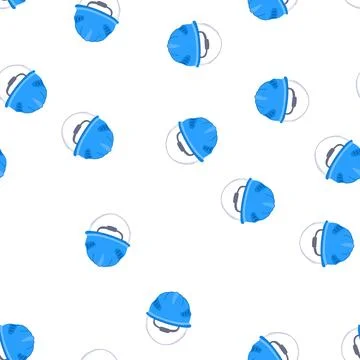 Pattern protect helmet builder cartoon vector Stock Illustration