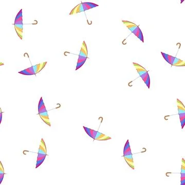 Pattern protect umbrella cartoon vector Illustration