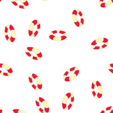 Pattern protection lifebuoy cartoon vector Stock Illustration