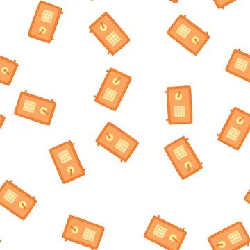 Pattern protection safe cartoon vector Illustrazione stock