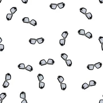Pattern protection safety glasses cartoon vector Stockillustratie
