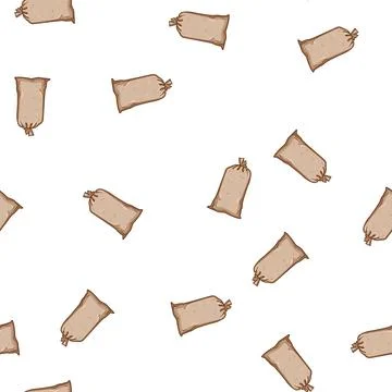 Pattern protection sand bag cartoon vector Stock Illustration
