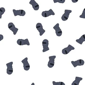 Pattern protection ski mask cartoon vector Stock Illustration
