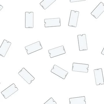 Pattern protector phone glass screen cartoon vector 库存插图