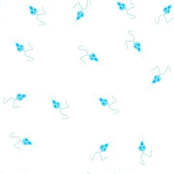 Pattern protozoa parasite cartoon vector Illustrazione stock