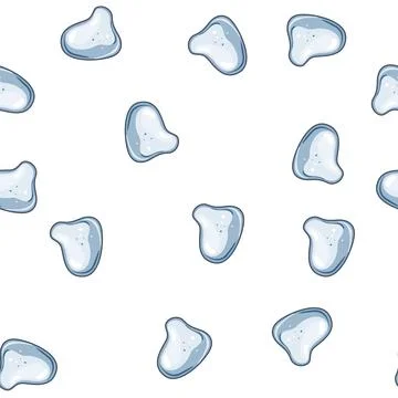 Pattern puddle water drops cartoon vector イラスト素材