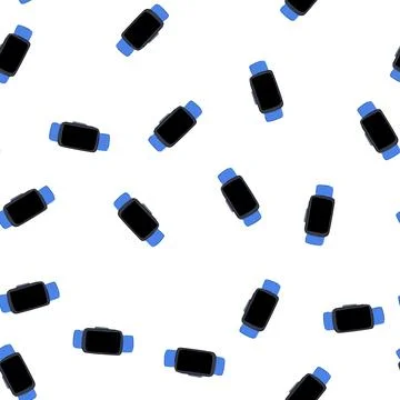 Pattern pulse biometric bracelet cartoon vector Stock Illustration
