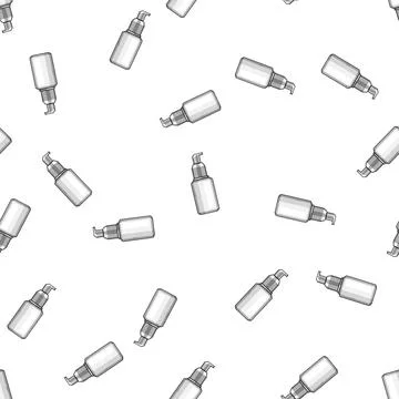 Pattern Pump dispenser bottle packaging cosmetic container Stock Illustration