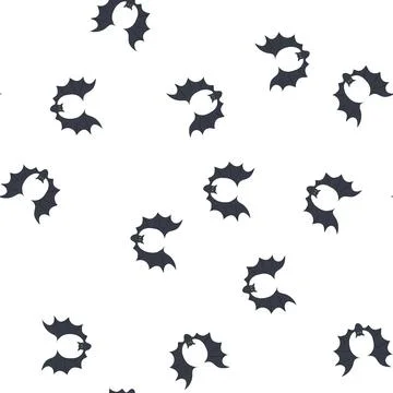 Pattern pumpkin bat halloween cartoon vector Stock Illustration