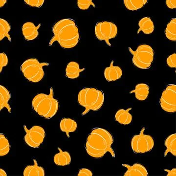 Pattern with pumpkin Stock Illustration