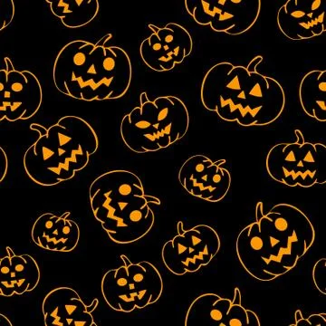 Pattern with pumpkins Illustrazione stock