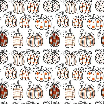 Pattern of pumpkins for Thanksgiving Stock Illustration