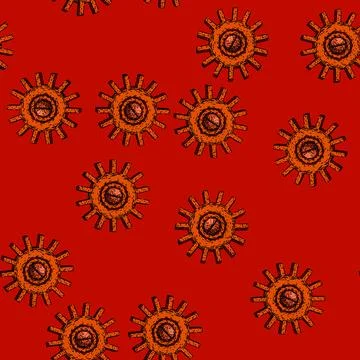 Pattern punk gears steampunk sketch hand drawn Stock Illustration