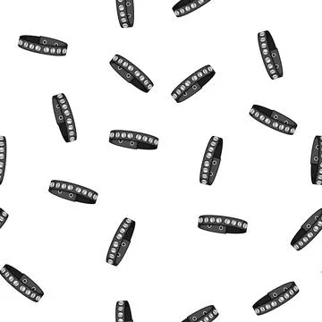 Pattern Punk rock style studded bracelet accessory 스톡 일러스트