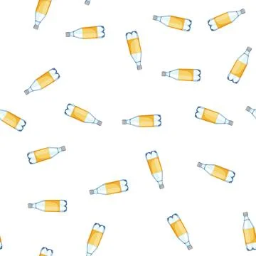 Pattern pure mineral water bottle cartoon vector イラスト素材