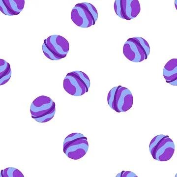 Pattern purple and blue striped bath bomb for relaxation Stock Illustration