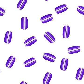 Pattern purple and white striped nail design art Illustrazione stock