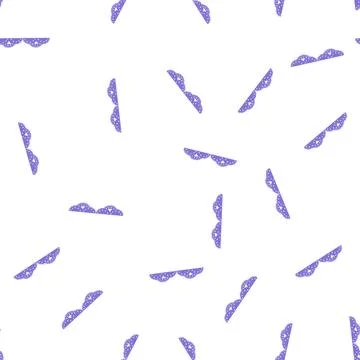 Pattern purple lace trim divider with white polka dots イラスト素材