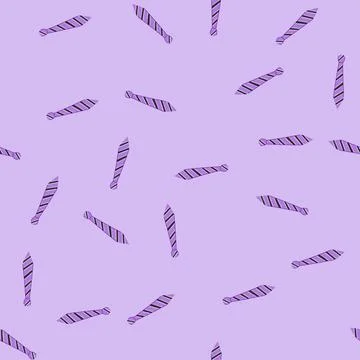 Pattern purple necktie with contrasting stripes symbolizing formal wear, prof Stock Illustration