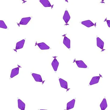 Pattern purple pastry bag containing cream ready for decorating Stock Illustration