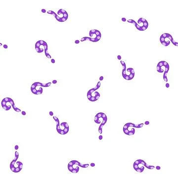 Pattern purple polka dot question mark symbol indicating uncertainty Stock Illustration