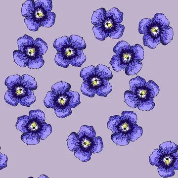 Pattern purple violet sketch hand drawn 스톡 일러스트