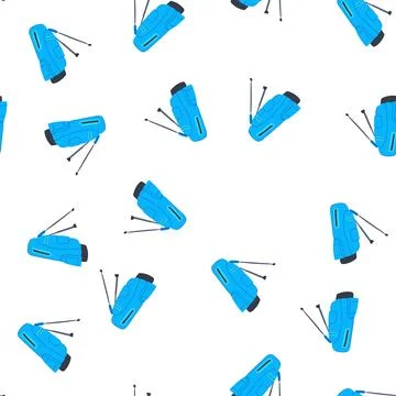 Pattern putter golf bag cartoon vector Stockillustratie