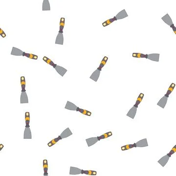 Pattern putty paint scraper cartoon vector Stock Illustration