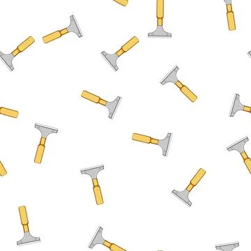 Pattern putty paint scraper cartoon vector Illustrazione stock