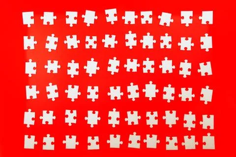 Pattern of the puzzle, disassembled into pieces. Stock Photos