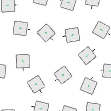 Pattern qi charging pad wireless cartoon vector Illustrazione stock