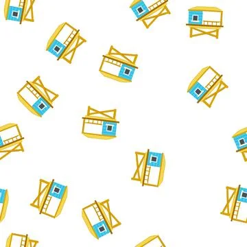 Pattern quaint bungalow cartoon vector Stock Illustration