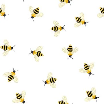 Pattern queen bee cartoon vector 스톡 일러스트