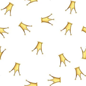 Pattern queen golden crown cartoon vector 스톡 일러스트