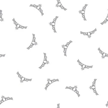 Pattern queen tiara crown cartoon vector 스톡 일러스트