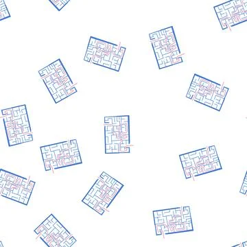 Pattern quest labyrinth game maze cartoon vector Stock Illustration